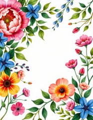 Obraz premium imagine crafting a watercolor masterpiece that captures the essence of a lush, botanical wonder