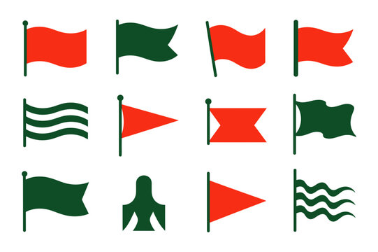 Collection of nautical signal flags vector graphic