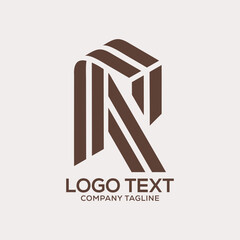 r letter creative logo design