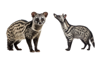 African civet isolated on transparent background