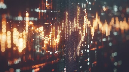 Naklejka premium Abstract data visualization. Dynamic graphical representation of information