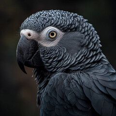 Obraz premium black and white parrot