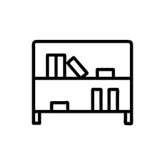 Bookshelf on transparent background for web and graphic design