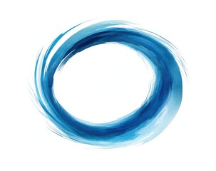 Abstract blue circular brushstroke design