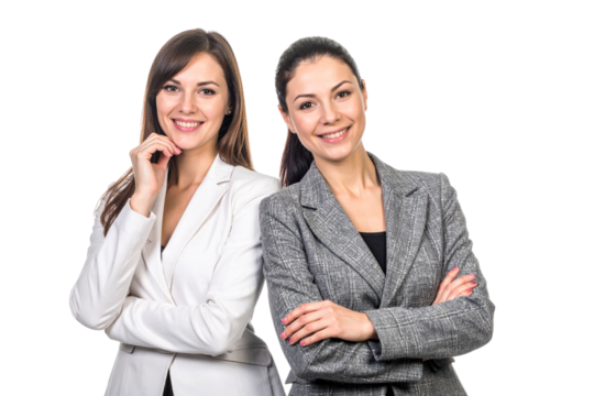 Businesswoman standing isolated on a transparent background