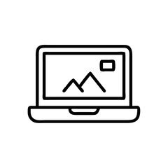 laptop showing image on transparent background for web and graphic design