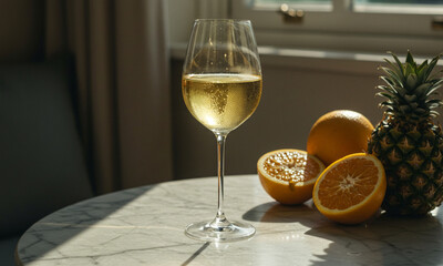 White Wine Chill Under Summer Light