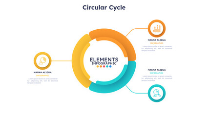 Fototapeta premium Modern Infographic Vector Banner. Business Illustration