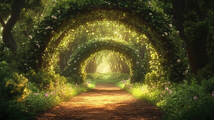 Exploring enchanted forest pathways serene nature setting beautiful scenery tranquil environment vibrant view