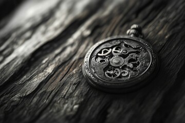 An antique pocket watch with exposed gears rests on weathered wood, showcasing intricate craftsmanship and the passage of time.