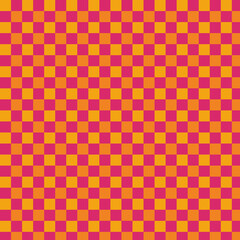 Vibrant Checkered Pattern in Pink and Orange