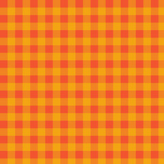 Vibrant Orange and Yellow Gingham Pattern