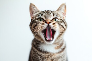 Obraz premium Cute kitten playing with a yellow yarn ball in a cozy setting surrounded by soft, knitted blankets during daylight