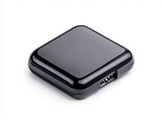 Modern, square, black portable device
