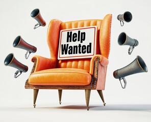 Job Opening Announced on a Retro Chair