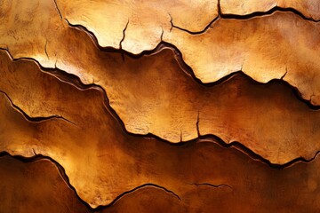 Obraz premium Close-up view of a sculpted wood surface with rich tones.