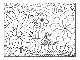 PrintFlowers Coloring Pages For Adules