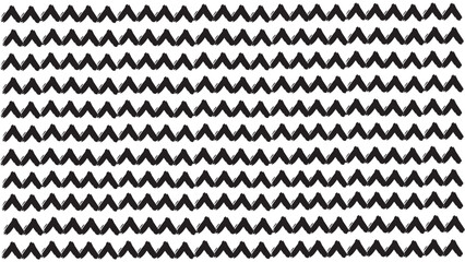 Black and white background with zigzags drawn with brush, zigzag pattern drawn with ink, various wavy line dividers, childish drawing bold strokes, abstract zigzag lines, wavy stripes in grunge style