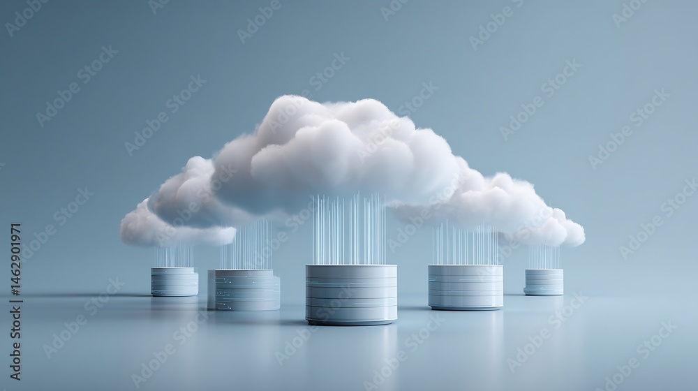 Poster cloud computing network architecture, data storage, and secure system infrastructure