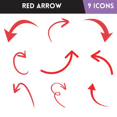 Red arrow icons illustration vector