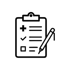 Fototapeta premium Medical checklist with pen for health assessment 