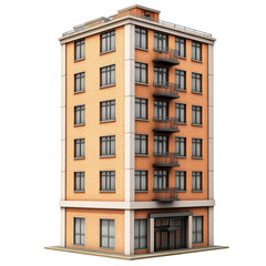 Fototapeta premium Urban apartment building, multi-story, residential