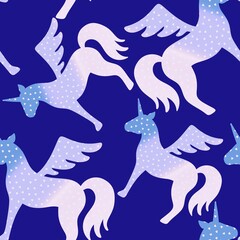Christmas animals seamless horse pattern for wrapping paper and fabrics