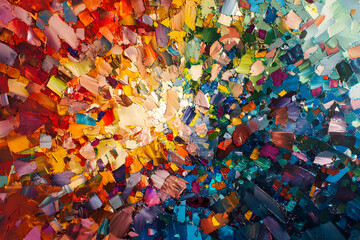 Vibrant Confetti Celebration: A Burst of Colorful Joy and Festive Excitement in Motion