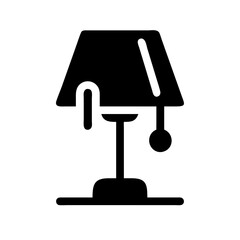 table lamp silhouette on transparent background for web and graphic design