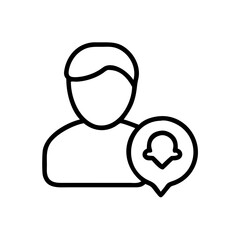 user profile on transparent background for web and graphic design