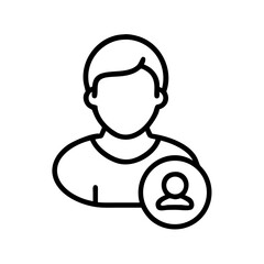 user profile on transparent background for web and graphic design