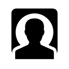 user profile silhouette on transparent background for web and graphic design