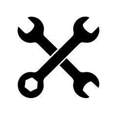 wrenches silhouette on transparent background for web and graphic design