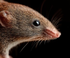 A close-up of a common shrew, Sorex araneus