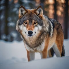 Fototapeta premium arctic wolf canis lupus