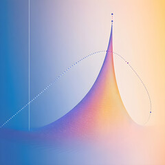 Vivid Quadratic Graph Representation with Colorful Gradient Background and Parabolic Curve