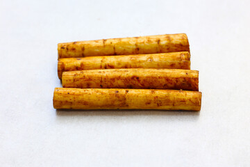 Fresh burdock roots or gobo roots