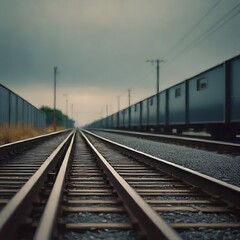 Obraz premium railway in the morning