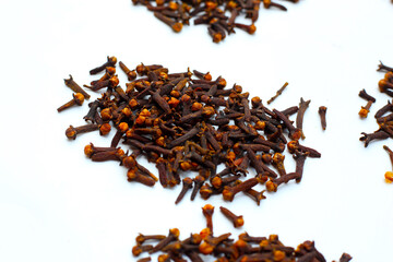 A spice of dried cloves, herbal medicine plant
