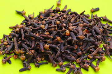 A spice of dried cloves, herbal medicine plant