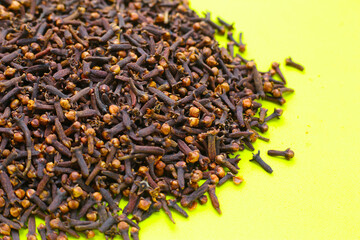 A spice of dried cloves, herbal medicine plant