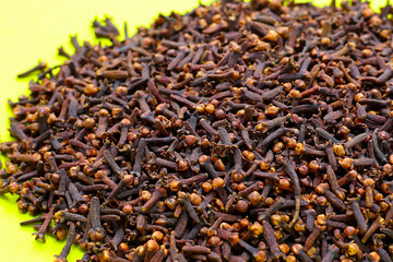 A spice of dried cloves, herbal medicine plant