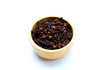 A spice of dried cloves, herbal medicine plant