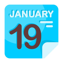19 January Calendar Icon