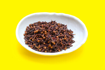 A spice of dried cloves, herbal medicine plant