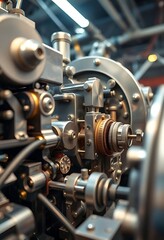 close up of a machine in a factory