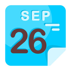 26 September Calendar Icon