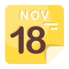 18 November Calendar Icon