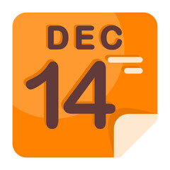 14 December Calendar Icon