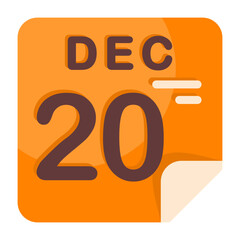 20 December Calendar Icon